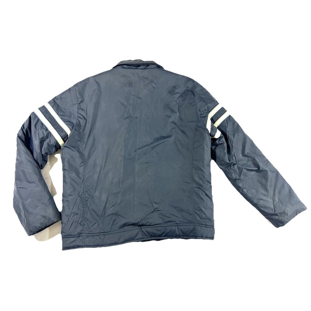 Nautica Jeans Company Men’s Jacket Medium Blue Nylon Quilted Lined Zip Up - Picture 11 of 11